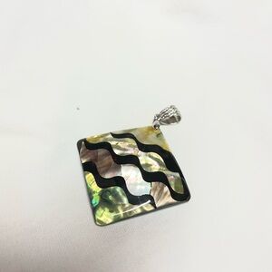 Costume Jewelry - Black Wave Design Pendant